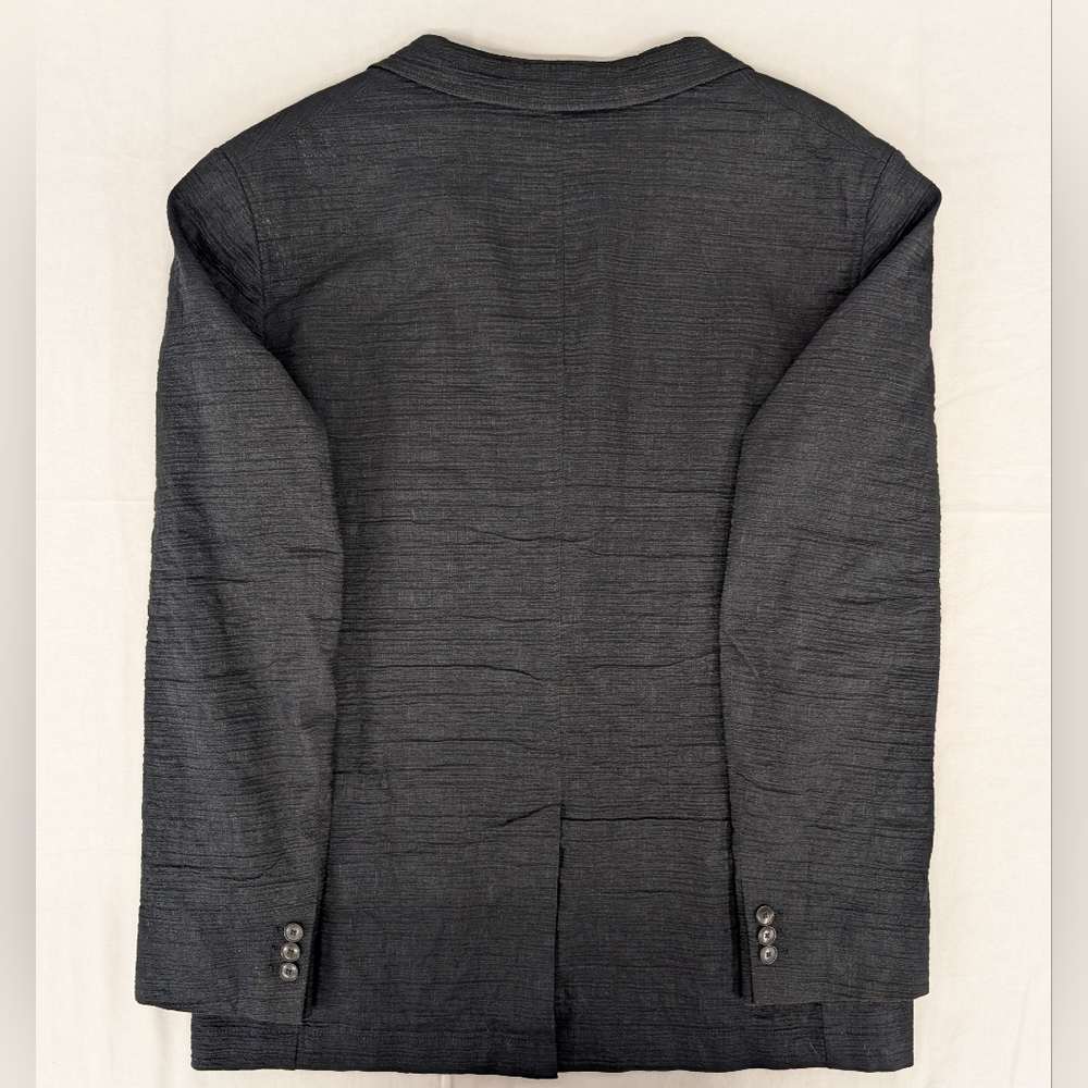 John Varvatos Textured Charcoal Blazer Size 58 - Picture 2 of 7